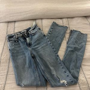 Zara split hem jeans
